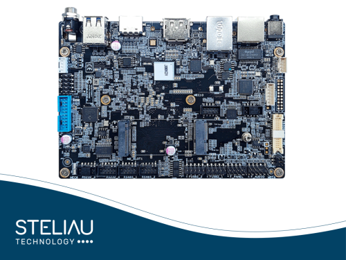 Product image IB3-281 3.5" SBC Edge industrial computer with Intel Alder Lake-N, DDR5, 2.5GbE, HDMI/LVDS, AC/DC, ideal for industrial monitors and signage.